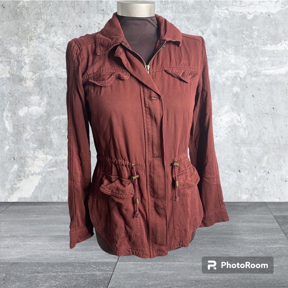 Full Tilt Burgundy Utility Jacket Women’s Small